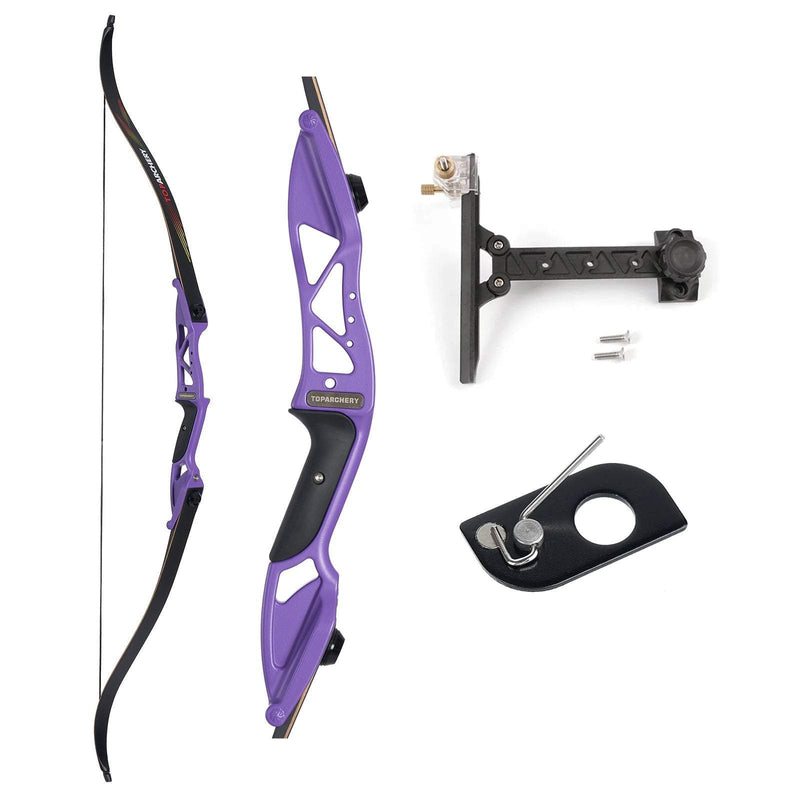 Archery 56" Youth Competition Recurve Bow and Carbon Arrows Set Right Handed Practice Bow 18-50lbs