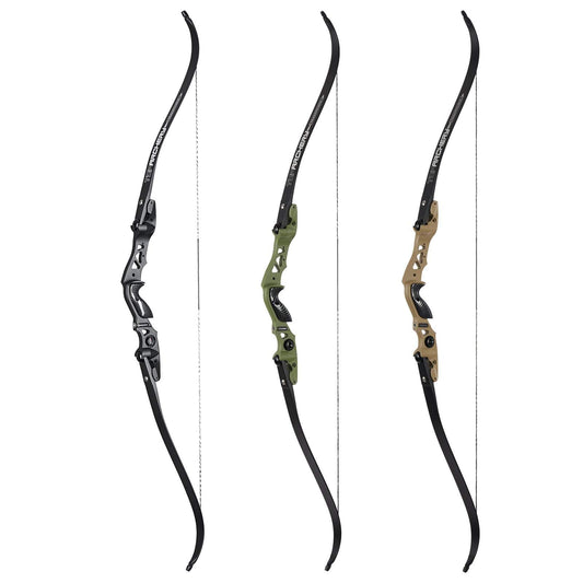 Archery 62" ILF Recurve Bow 25-60lbs Right Hand Hunting Bow Aluminum Alloy Riser