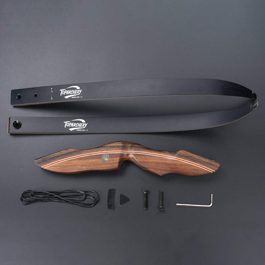 Archery 60" Hunting Bow Takedown Recurve Wood Laminated Bow RH 20-60lbs