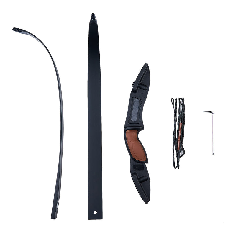 56" Combat Archery Ambidextrous Takedown Recurve Bow Left Right Handed 25lbs