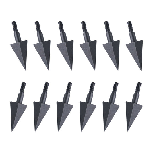 12Pcs 115Grain Black Screw-in Broadheads Archery Arrow Heads Arrow Tips
