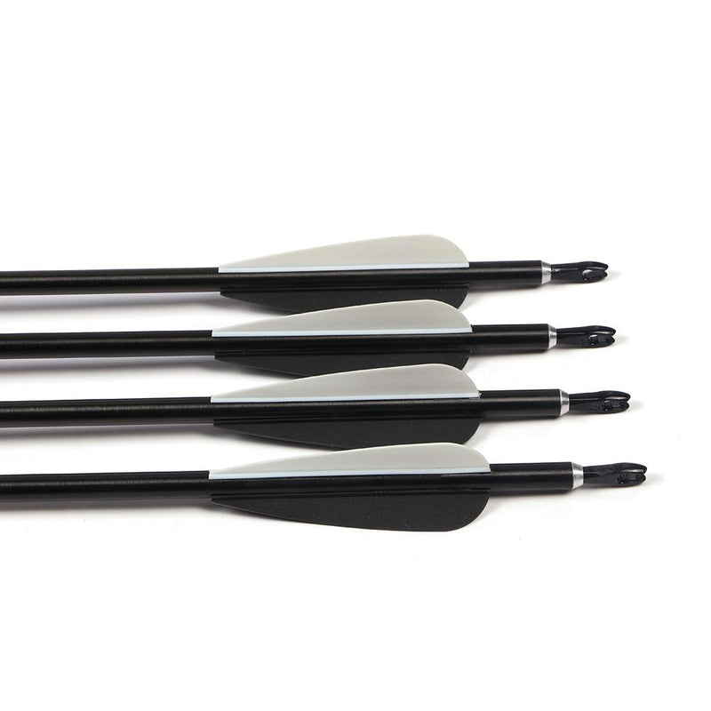 12pcs 31.5" Archery Aluminum Arrows ID 6.4mm Spine 550 for Recurve Bow Compound Bow