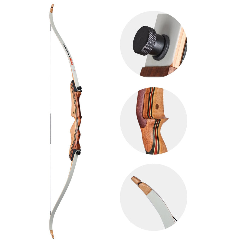 48" Youths Competition Recurve Bow RH Archery Club Takedown Training Bow 10/16/20 lbs