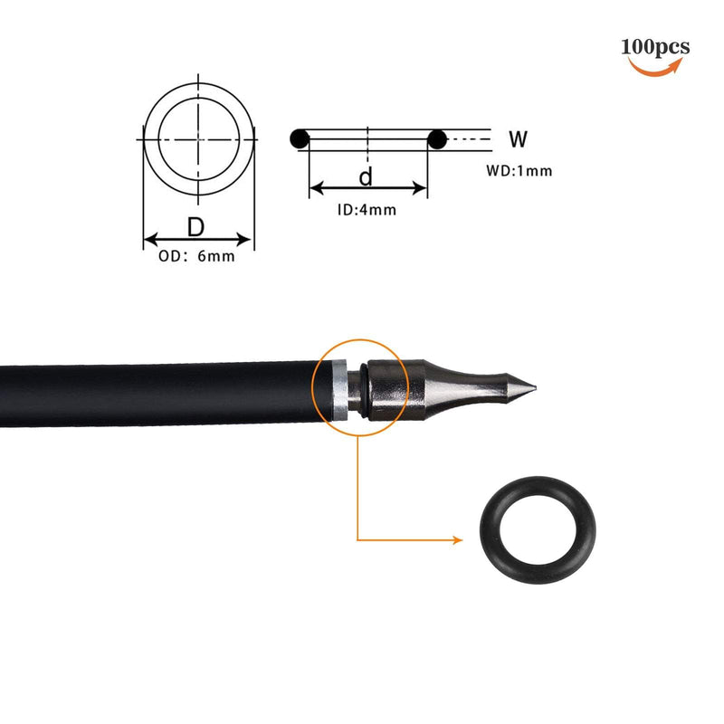 100Pcs Rubber O-rings Specifically for Broadhead Replacement Rubber Bands