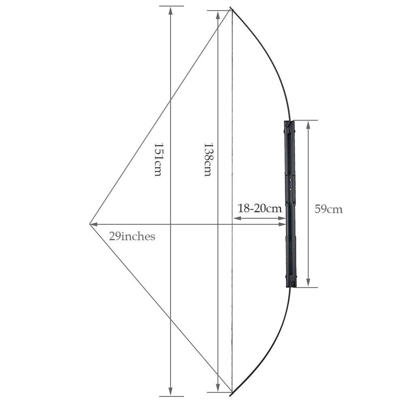 60" Archery Survival Bow CFSB Compact Folding Survival Bow Outdoor Takedown Portable Right Handed Bow 40/60lbs