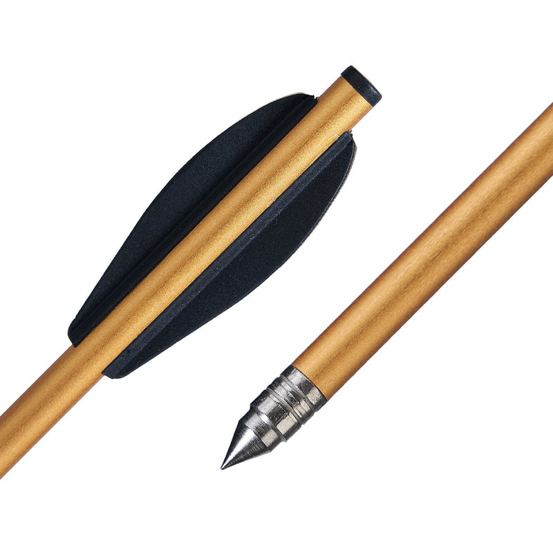 12pcs 6.3" Crossbow Bolts Arrows Aluminium Steel Tips Hunting Arrows for 50-80lbs Crossbow