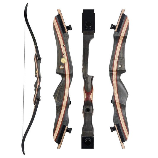 Archery 62" Traditional Wooden Takedown Recurve Bow Right Handed Bow 20-50lbs