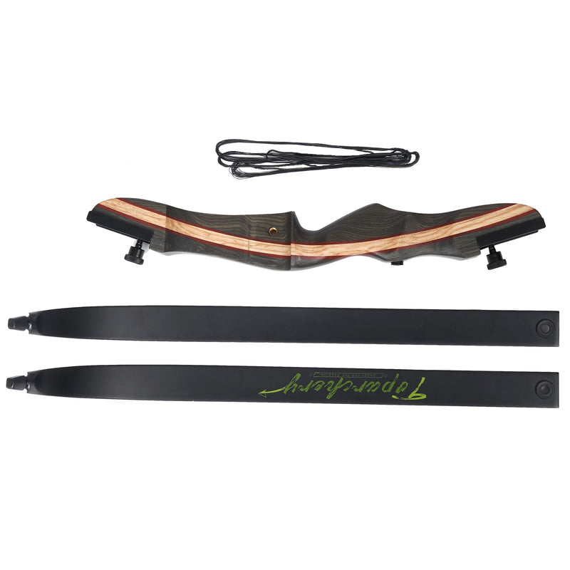 62" Archery Wooden Takedown Recurve Bow and Arrows Set Right Handed for Adult & Youth Beginner Outdoor Training Practice 20-50lbs