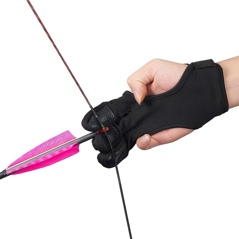 Archery Protective Gloves Leather Finger Guard Recurve Bow Finger Guard