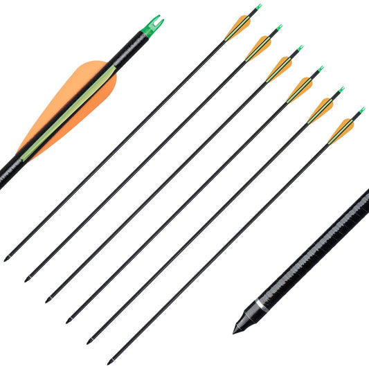 12pcs 32" Archery Fiberglass Arrows with Replaceable Arrow Tips for Beginner Target Shooting Practice