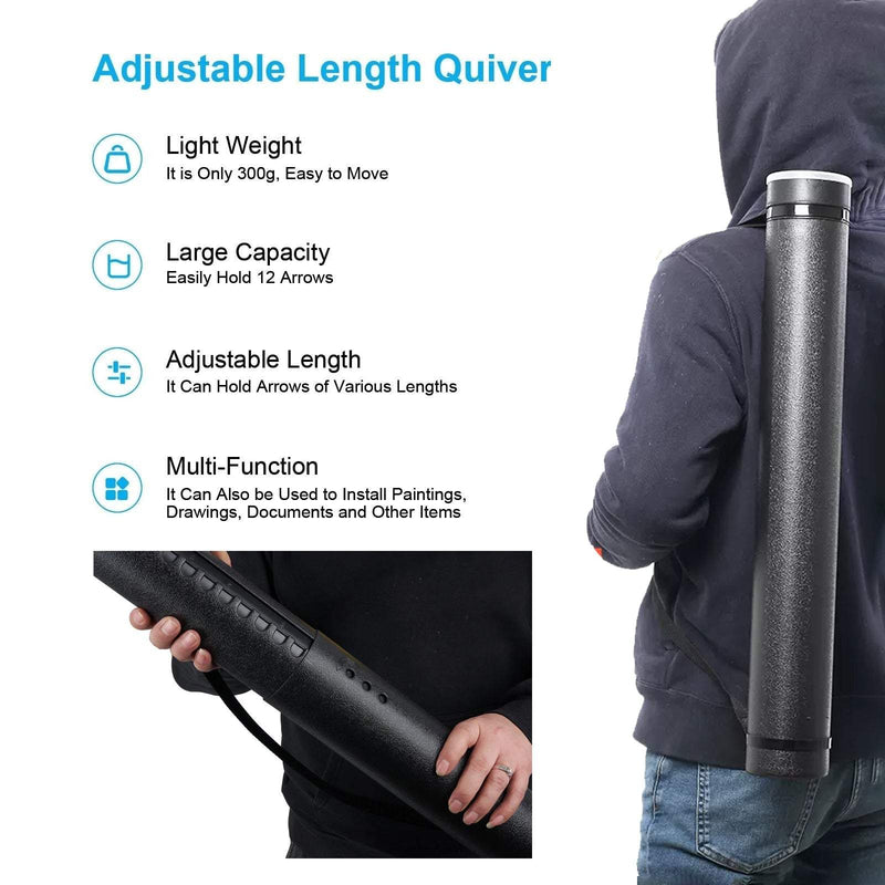 Archery 53" Takedown Recurve Bow and Arrows Set Right Hand Bow with Adjustable Arrow Tube 20/30/40/55lbs