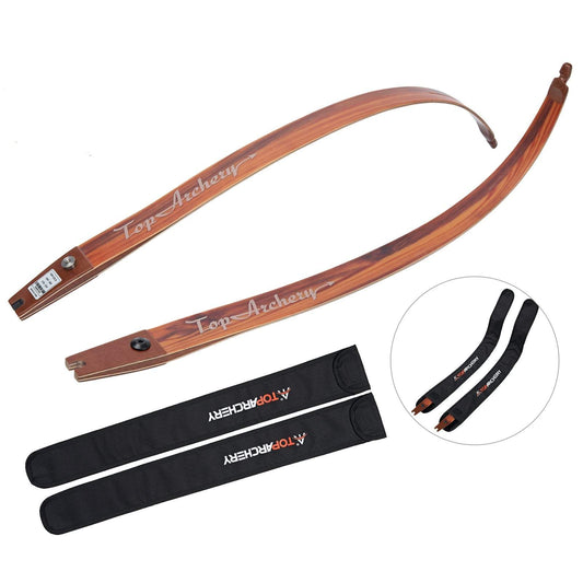 Archery ILF Recurve Bow limbs 25-60lbs Carbon Sheet Wood Bamboo Laminated Limbs with Bags