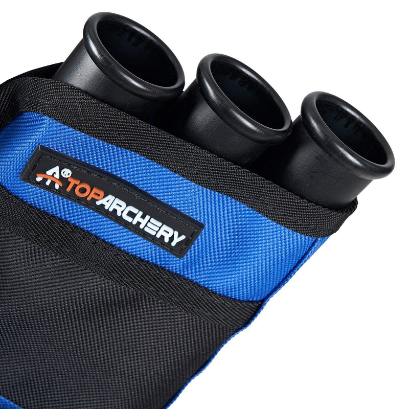 3 Tube Hip Archery Arrow Quiver Waist Hanged Arrow Holder with Pockets and Adjustable Strap for Hunting