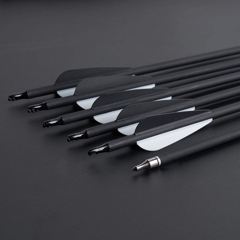 Archery 57" Ambidextrous Recurve Bow Set with Carbon Arrow for Beginner Teenagers Practice Bow Left Right Hand 20/30/40lbs