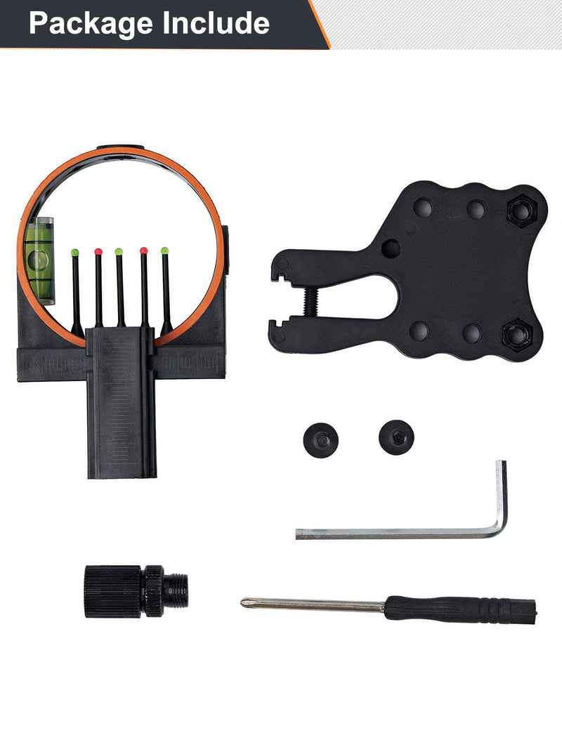 Archery 5-PIN Bow Sight with Light For Recurve Compound Bow