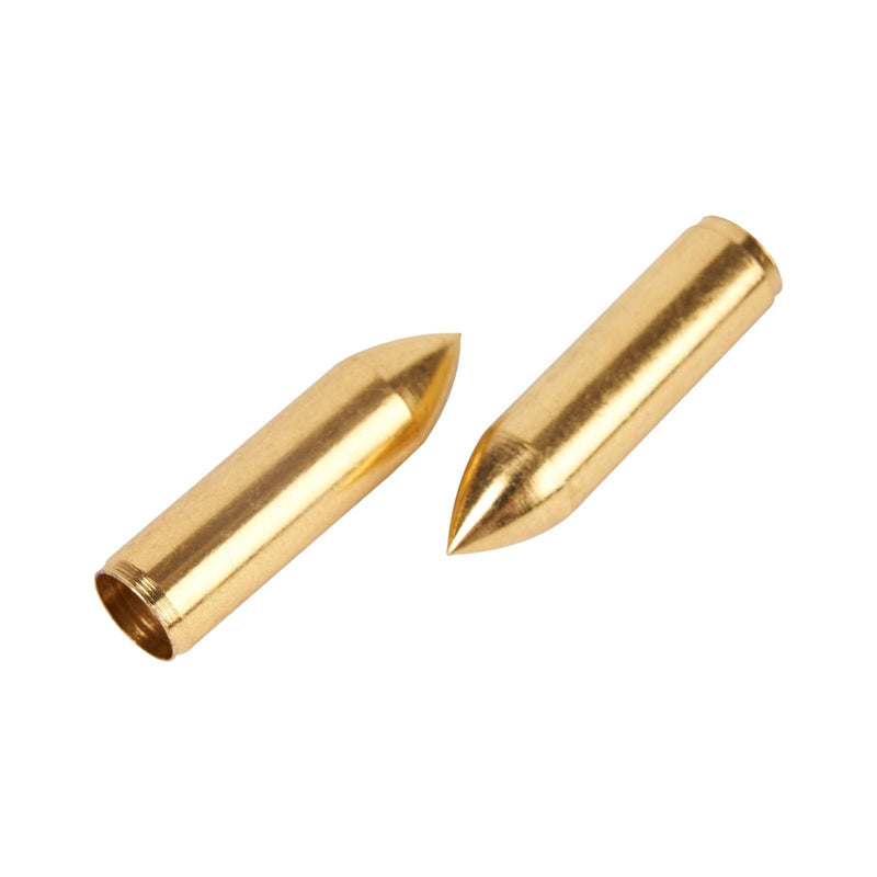 12Pcs Archery Target Arrow Head Gold Glue-on Field Points Tips