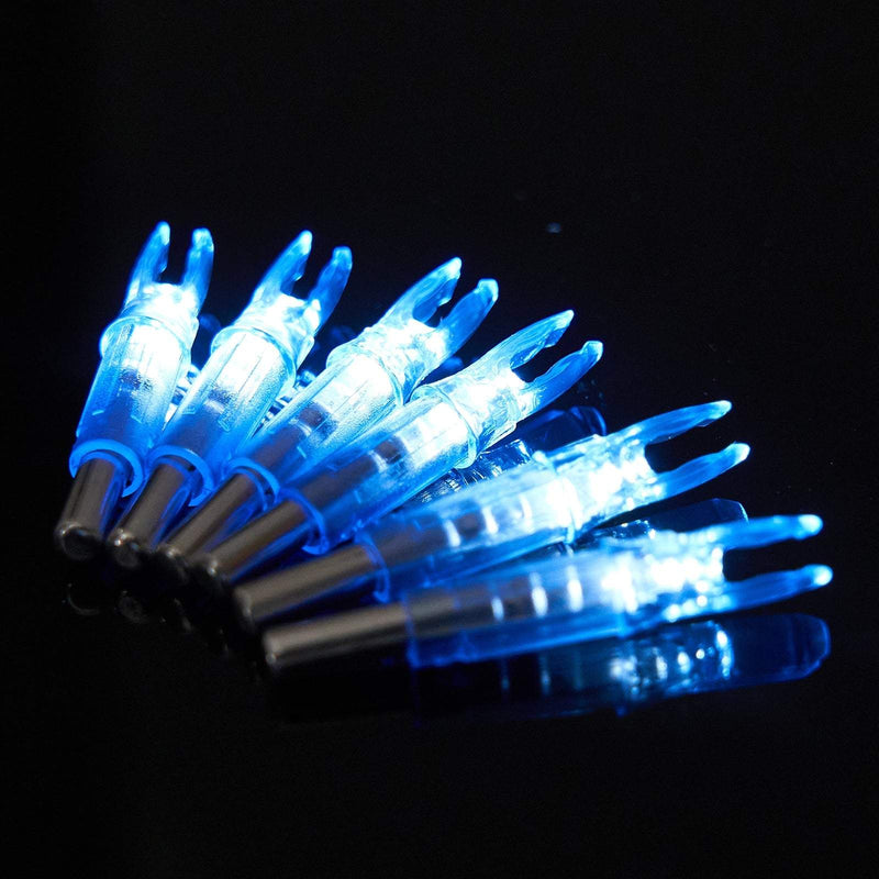 12Pcs LED Lighted Archery Arrow Nock Tail for ID 6.2mm Arrow Shaft
