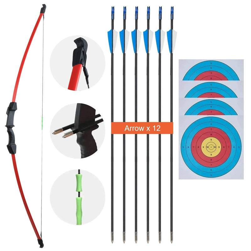 Archery 45" Kids Ambidextrous Bow and Arrows Set 15lbs for Teens Beginner Gift