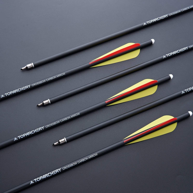 16 Inch Carbon Crossbow Bolts Archery Arrows 12pcs For Crossbow Hunting Shooting Outdoor Sports