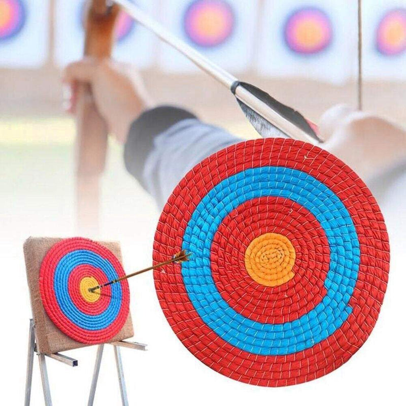 Archery Straw Target 50cm 3 Layer Traditional Bow Arrow Shooting Round Target