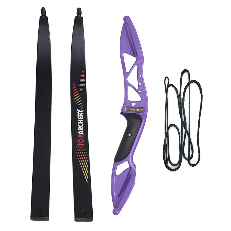 Archery 56" Youth Competition Recurve Bow and Carbon Arrows Set Right Handed Practice Bow 18-50lbs