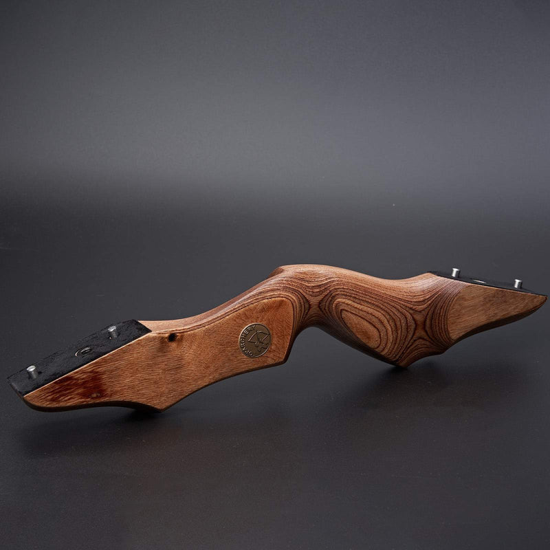 60" Archery Recurve Hunting Bow Wood Laminated Right Hand Bow 30-50lbs with 12pcs Carbon Arrows