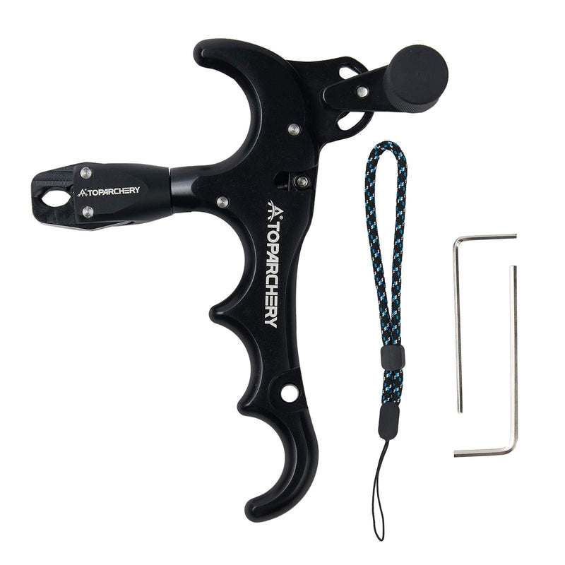 Compound Bow Thumb Release and D Loop Set Adjustable 360 Degree Rotation Thumb Trigger