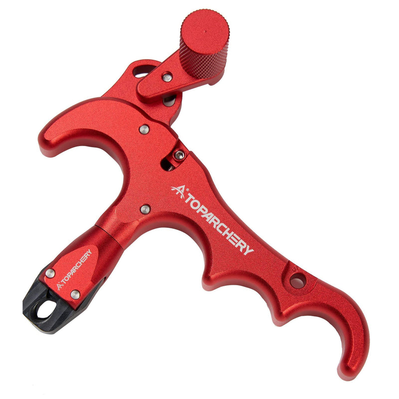 Compound Bow Archery Thumb Release Aid 4-Finger Adjustable 360 Degree Rotation Thumb Trigger