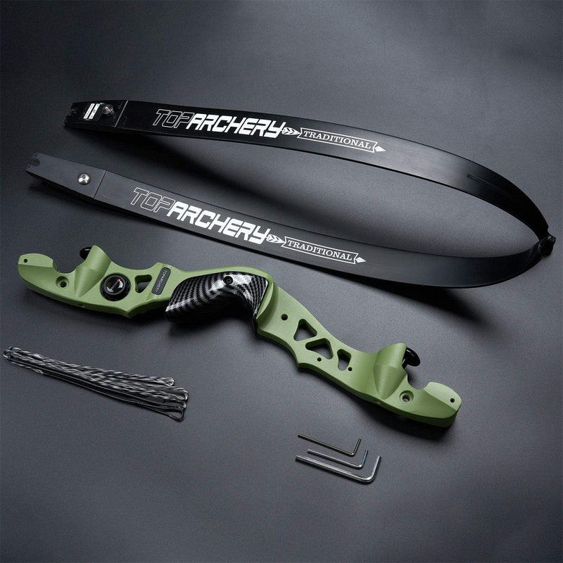 Archery 62" ILF Recurve Bow 25-60lbs Right Hand Hunting Bow Aluminum Alloy Riser