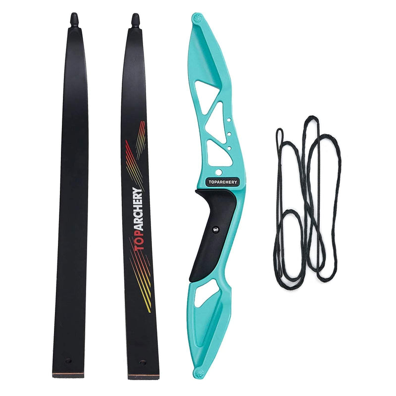 Archery 56" Youth Competition Recurve Bow and Carbon Arrows Set Right Handed Practice Bow 18-50lbs