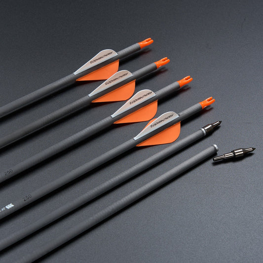 12pcs 30" Pure Carbon Arrows Spine 250 For Recurve Compound Bow