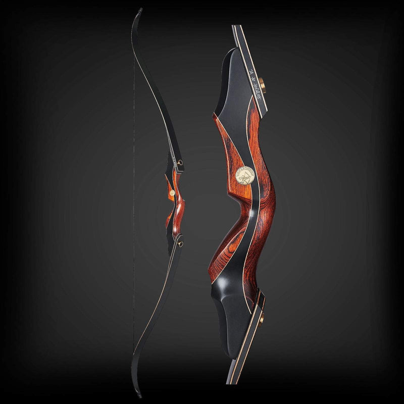 Archery  60" Hunting Recurve Bow Takedown Wood Laminated Bow RH for Outdoor Shooting 25-50lbs