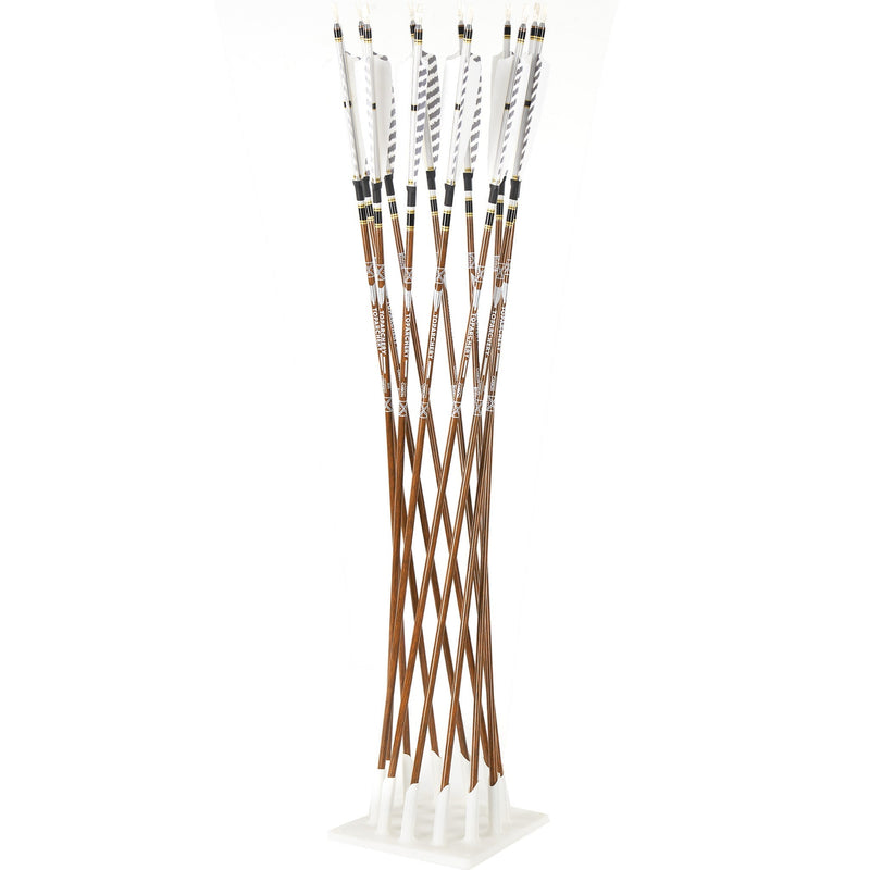 12pcs 32" Archery Pure Carbon Arrows Turkey Feather Fletched Spine 300-600