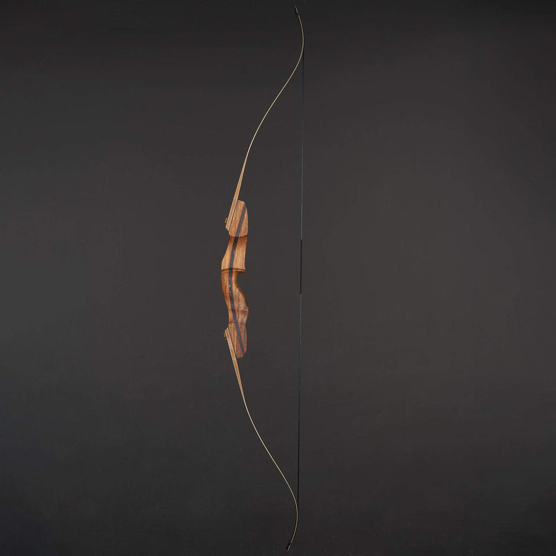 Archery 60" Hunting Bow Set Wood Laminated Bow RH with 12pcs carbon arrows 20-60lbs