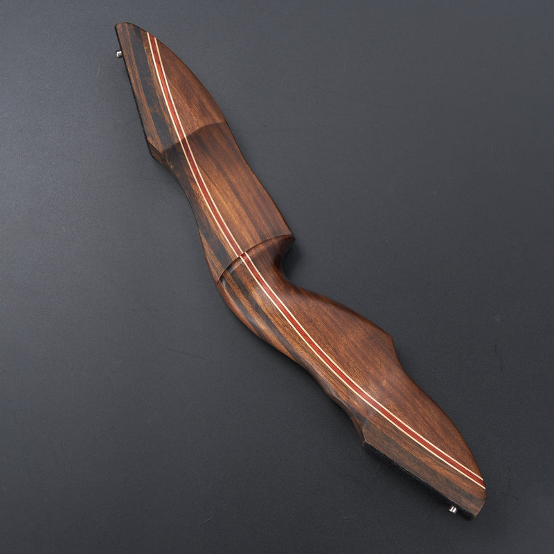 60" Archery Recurve Hunting Bow Wood Laminated Right Hand Bow 25-50lbs with 12pcs Carbon Arrows