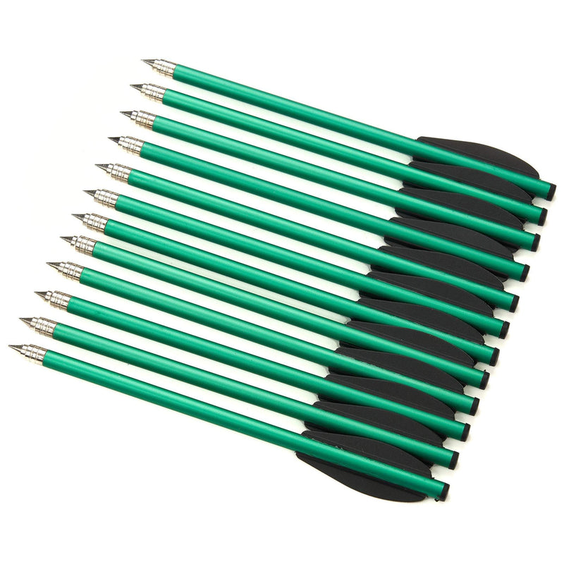 12pcs 6.3" Crossbow Bolts Arrows Aluminium Steel Tips Hunting Arrows for 50-80lbs Crossbow