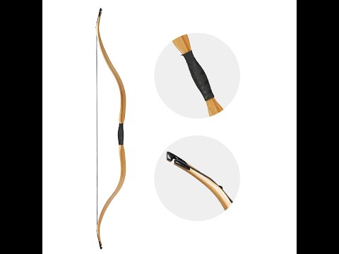 52 Inch Archery Traditional Recurve Bow Wood Laminated Hunting Bow 20-50lbs