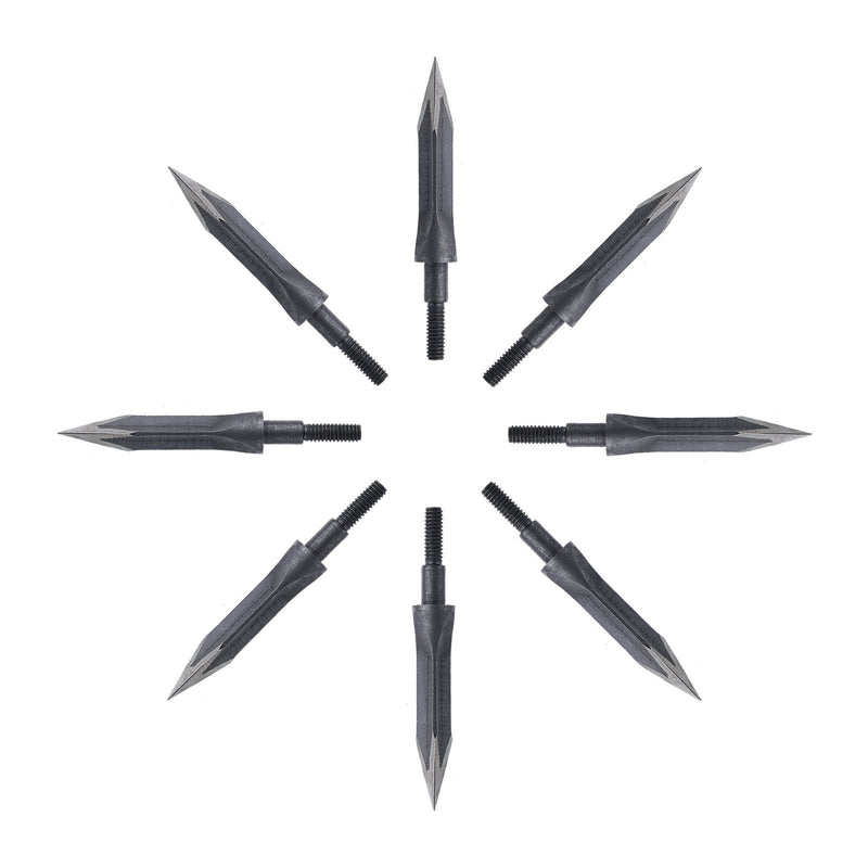 12Pcs 125Grain Carbon Steel Arrow Tip 3 Blades Traditional Hunting Arrowhead Arrow Point