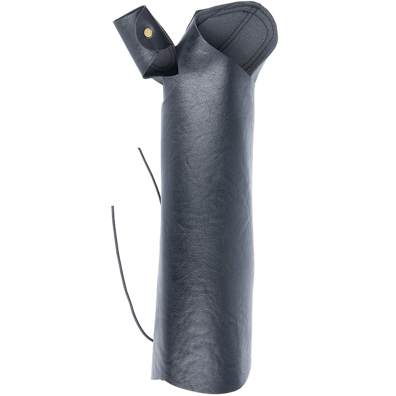 Archery Protective Gear Arm Finger Guard Protector with Adjustable Straps Black Leather