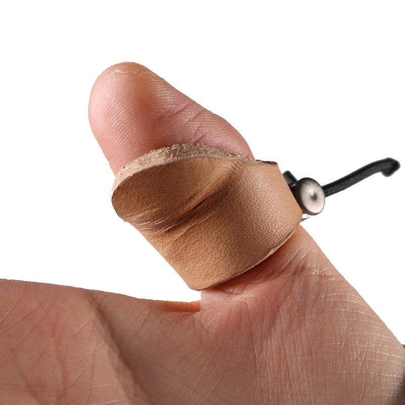 Archery Protective Thumb Finger Guard Ring Tab Leather Thumb Protector