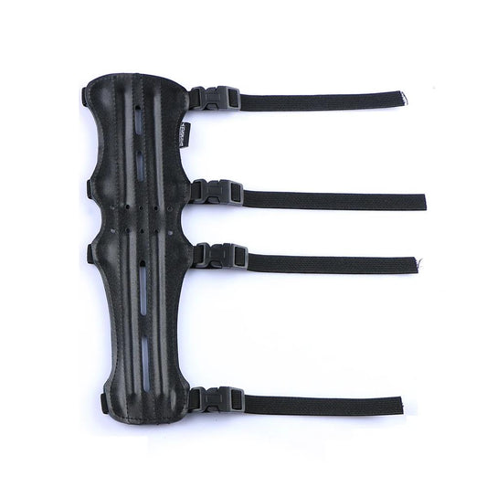 12" Archery Arm Guard Ultra Light Weight Leather with Adjustable 4 Strap Protective Gear