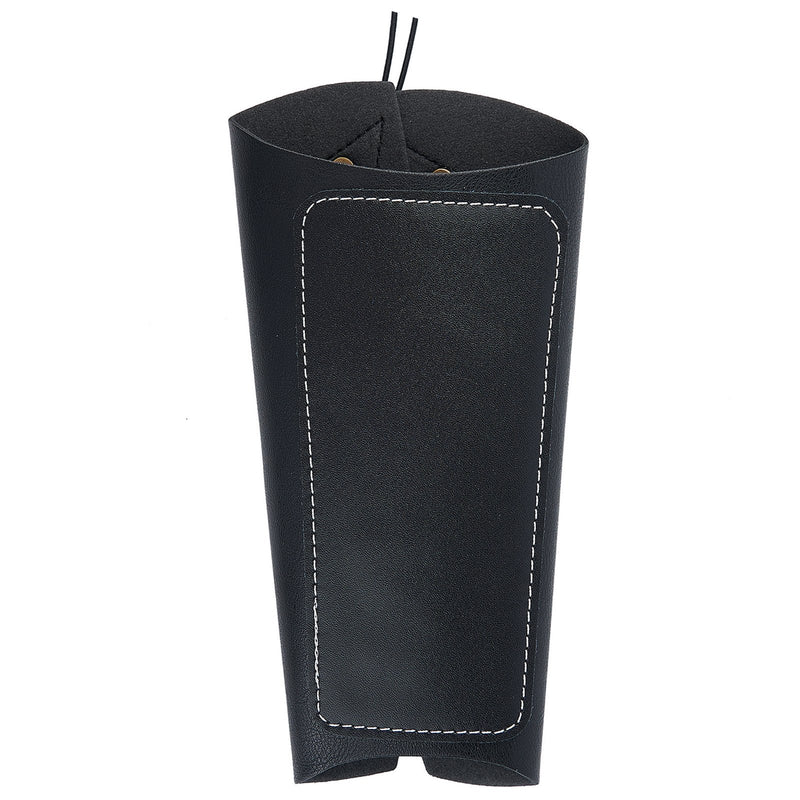 Black Arm Guard PU Leather Archery Arm Protector with Adjustable Straps
