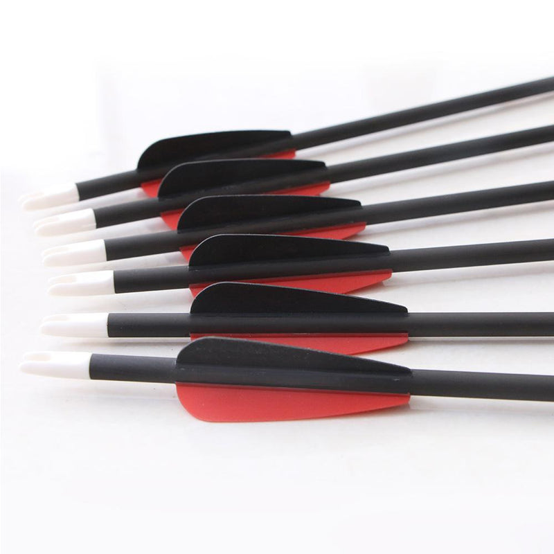 6Pcs 24" Archery Kids Pure Carbon Arrows Spine 250 for Yourh Compound Bow