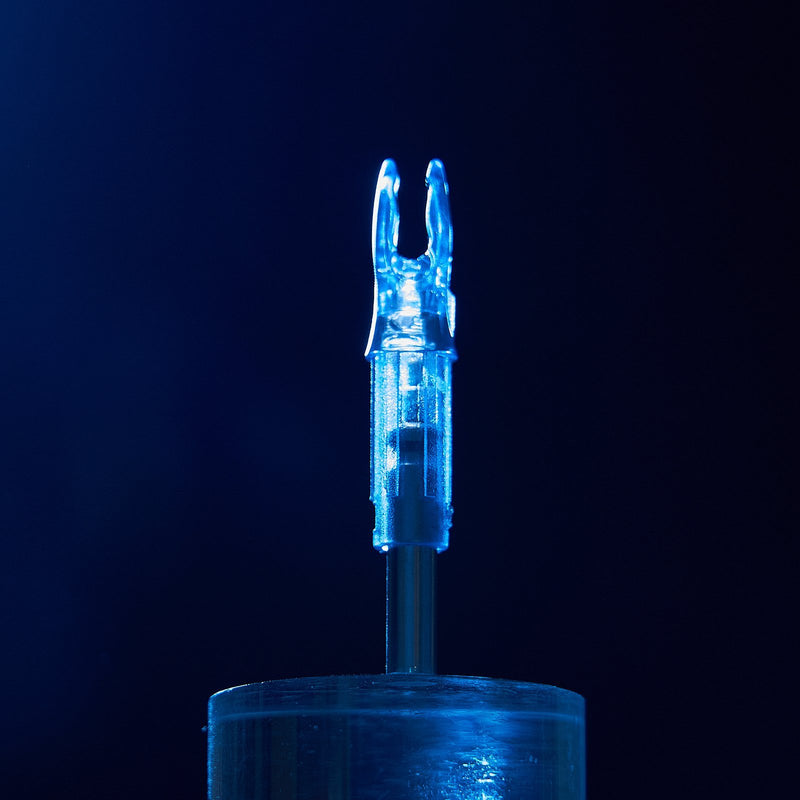 12Pcs Blue LED Lighted Archery Arrow Nock Tail for ID 6.2mm Arrow Shaft