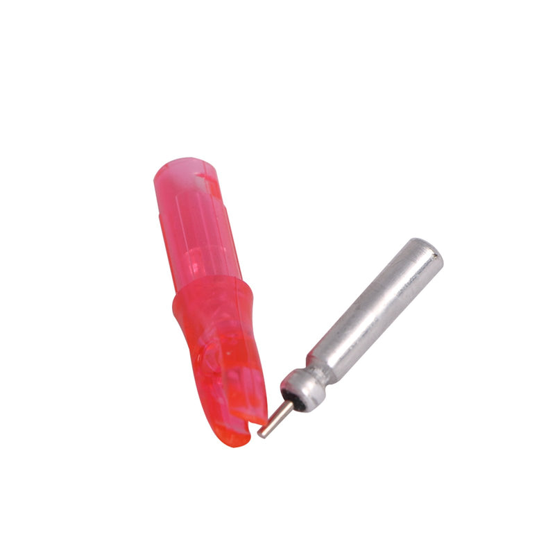 12Pcs Red LED Lighted Archery Arrow Nock Tail for ID 6.2mm Arrow Shaft