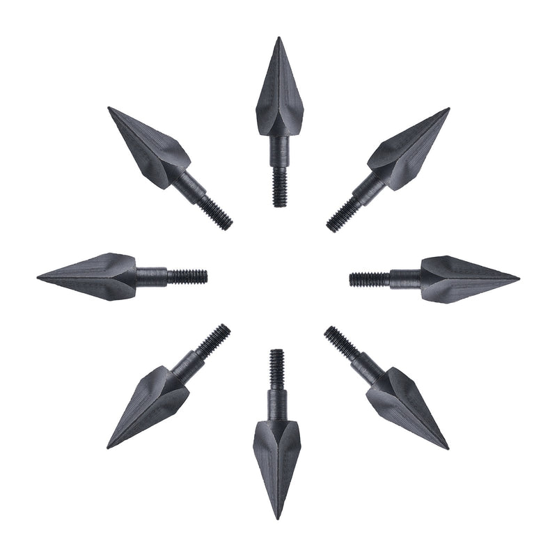 12Pcs 110Grain Black 3-Blade Thread Screw-in Broadheads Arrowheads Point Tips for Recurve Bow