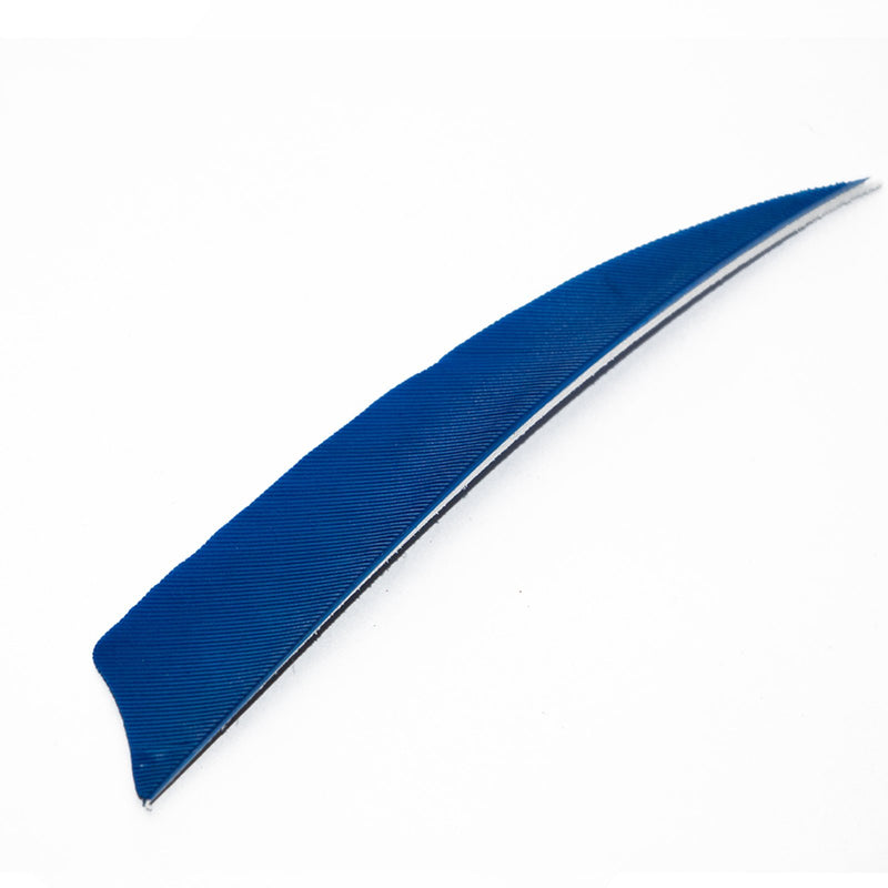 50 Pack 4/5 Inch Blue Turkey Real Feather with Shield Cut for Hunting Targeting Arrow