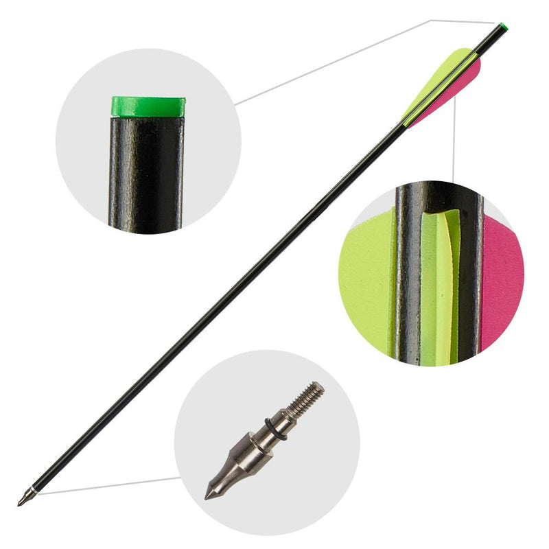 12pcs 20" Fiberglass Crossbow Bolt Archery Arrows 100grain
