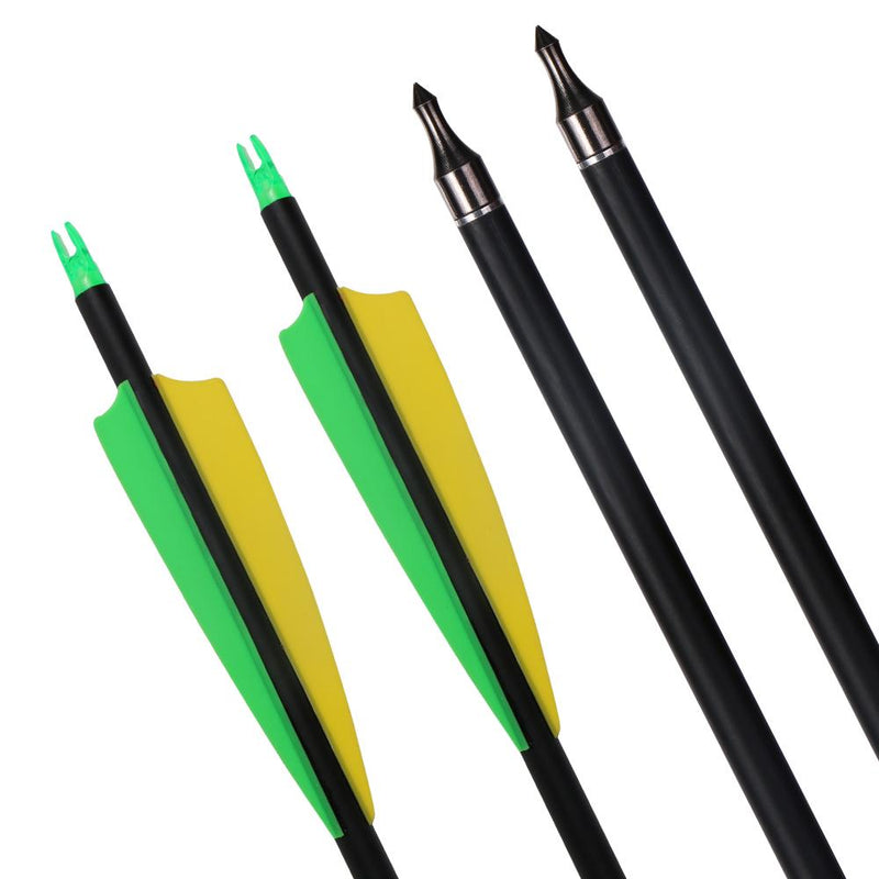 12pcs 30" Archery Fletched Carbon Arrow with 4" Fletching Shooting Arrows