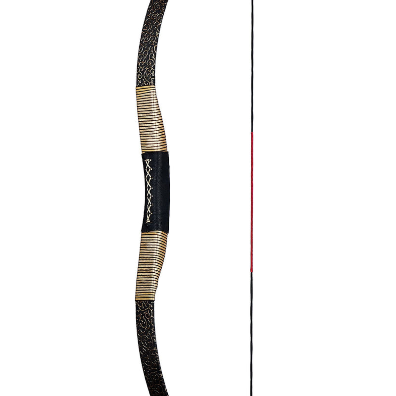 Archery 48"- 54" Traditional Recurve Bow and Wood Arrows Set Mongolian Horse Bow 30-50lbs